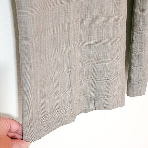 T Tahari mocha wool blend glen plaid flared mid rise dress pants size 4 - Picture 10 of 16